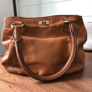 J.Crew Brompton Hobo Brown Leather Satchel Handbag